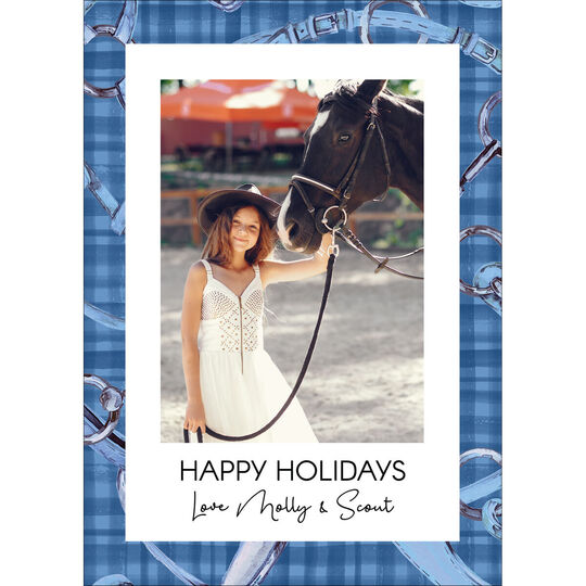 Equestrian Flat Photo Holiday Cards